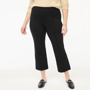 J. Crew Crop Kick Flare Pants Ponte Stretch Black NWT Size 16